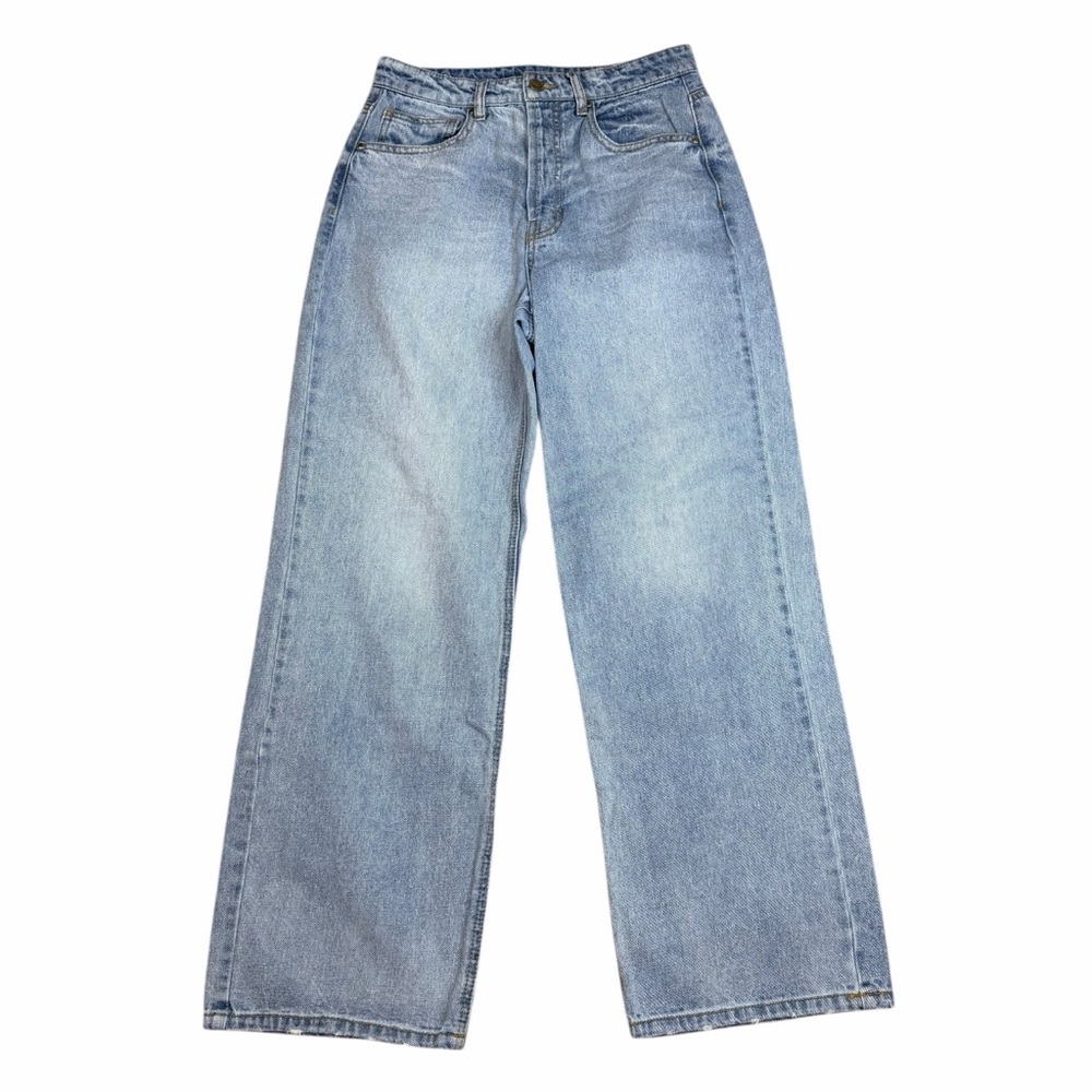 Kenzie + francesca's Wide Leg High Rise Jeans | Light Wash | Size 28